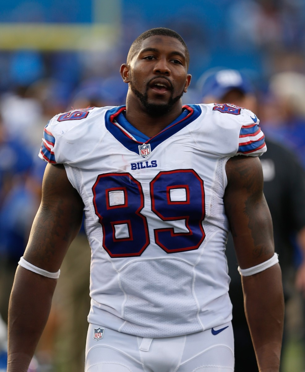 Buffalo Bills tight end Chris Gragg (89) against the New York Giants at New Era Field. Bills beat the Giants 21-0.